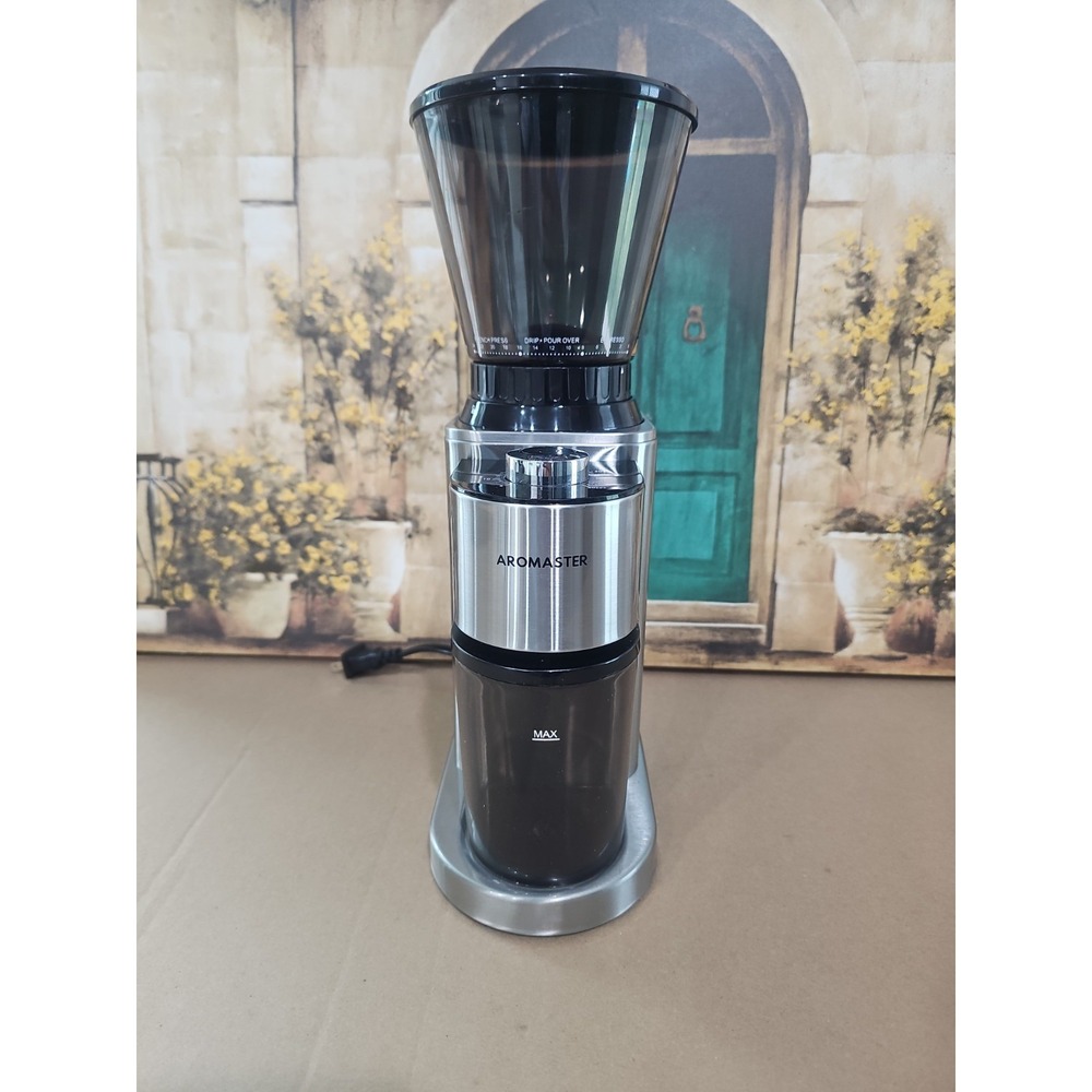 Aromaster Electric Coffee Grinder silver black